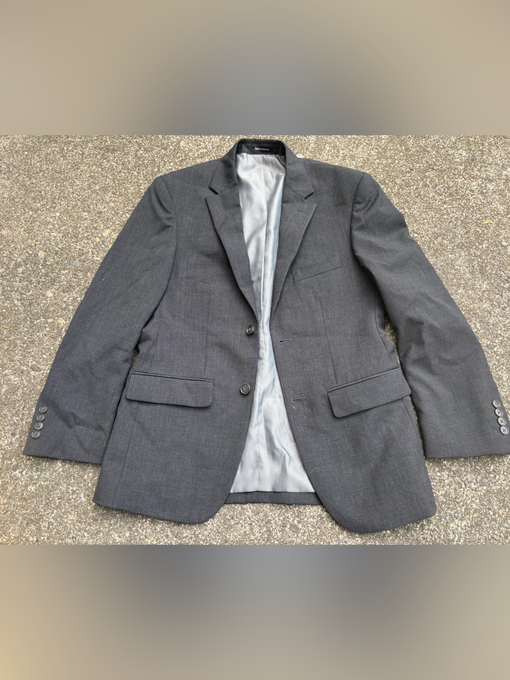 Pronto Uomo Charcoal Gray Men's Single-Breasted Blazer